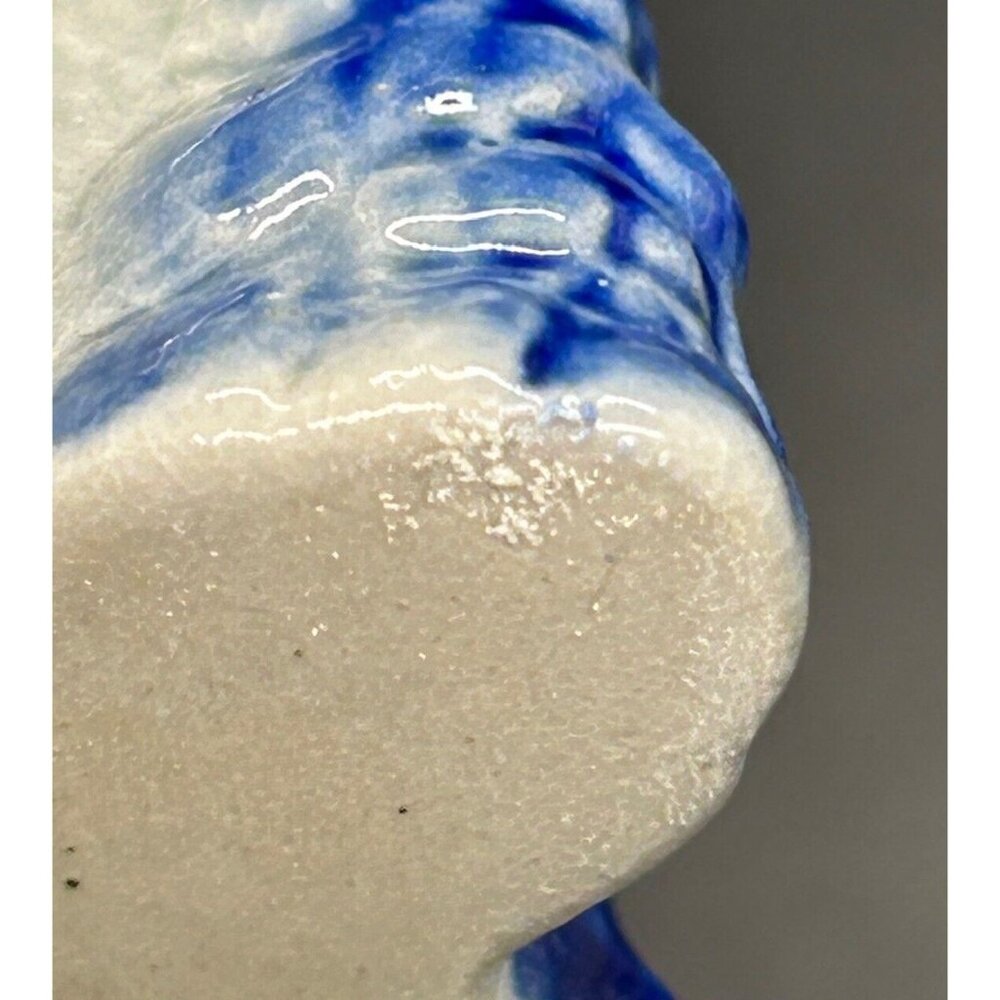 Eldreth Pottery Christmas Blue Salt Glaze Chapel Church Vintage Signed 1999 - Picture 12 of 14